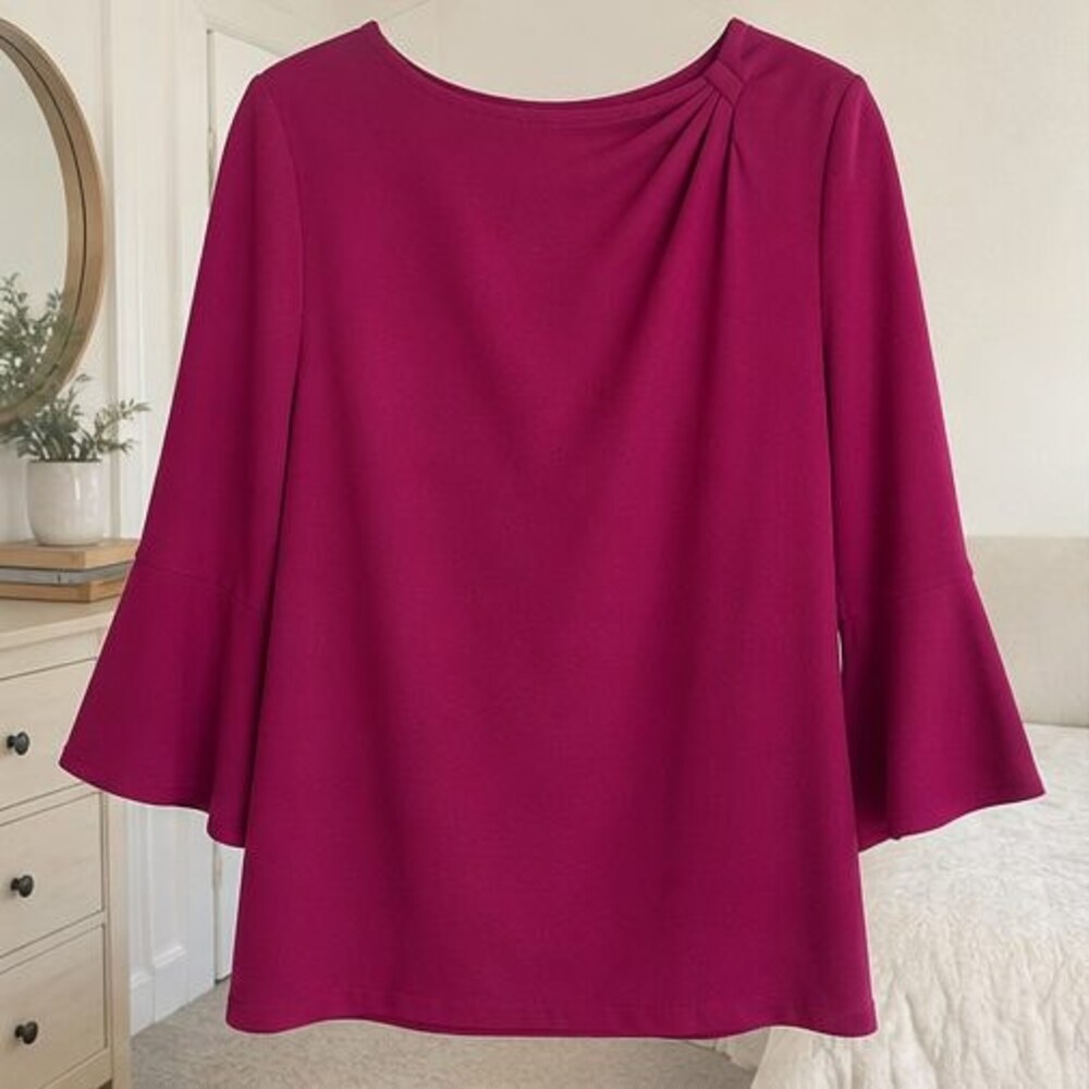 Cream Peplum Top